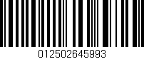 Código de barras (EAN, GTIN, SKU, ISBN): '012502645993'