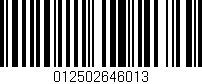 Código de barras (EAN, GTIN, SKU, ISBN): '012502646013'