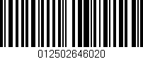 Código de barras (EAN, GTIN, SKU, ISBN): '012502646020'