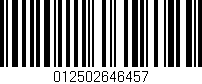 Código de barras (EAN, GTIN, SKU, ISBN): '012502646457'