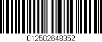 Código de barras (EAN, GTIN, SKU, ISBN): '012502648352'