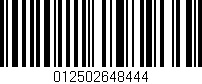 Código de barras (EAN, GTIN, SKU, ISBN): '012502648444'