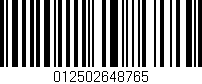 Código de barras (EAN, GTIN, SKU, ISBN): '012502648765'