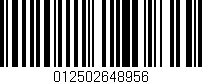 Código de barras (EAN, GTIN, SKU, ISBN): '012502648956'