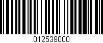 Código de barras (EAN, GTIN, SKU, ISBN): '012539000'