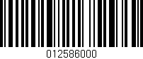 Código de barras (EAN, GTIN, SKU, ISBN): '012586000'