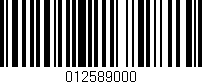 Código de barras (EAN, GTIN, SKU, ISBN): '012589000'
