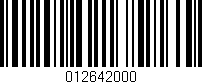 Código de barras (EAN, GTIN, SKU, ISBN): '012642000'
