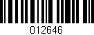 Código de barras (EAN, GTIN, SKU, ISBN): '012646'