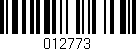 Código de barras (EAN, GTIN, SKU, ISBN): '012773'
