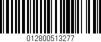 Código de barras (EAN, GTIN, SKU, ISBN): '012800513277'