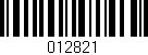 Código de barras (EAN, GTIN, SKU, ISBN): '012821'