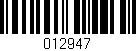 Código de barras (EAN, GTIN, SKU, ISBN): '012947'