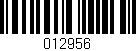 Código de barras (EAN, GTIN, SKU, ISBN): '012956'
