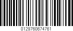 Código de barras (EAN, GTIN, SKU, ISBN): '0129760674761'
