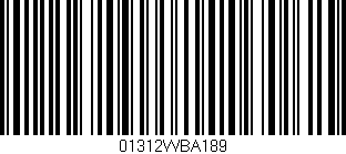 Código de barras (EAN, GTIN, SKU, ISBN): '01312WBA189'