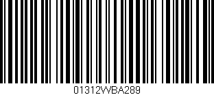 Código de barras (EAN, GTIN, SKU, ISBN): '01312WBA289'