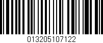 Código de barras (EAN, GTIN, SKU, ISBN): '013205107122'