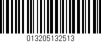 Código de barras (EAN, GTIN, SKU, ISBN): '013205132513'