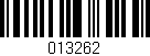 Código de barras (EAN, GTIN, SKU, ISBN): '013262'