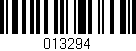 Código de barras (EAN, GTIN, SKU, ISBN): '013294'