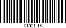 Código de barras (EAN, GTIN, SKU, ISBN): '01331-15'