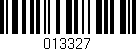 Código de barras (EAN, GTIN, SKU, ISBN): '013327'
