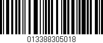 Código de barras (EAN, GTIN, SKU, ISBN): '013388305018'