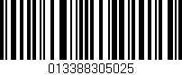 Código de barras (EAN, GTIN, SKU, ISBN): '013388305025'