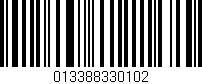 Código de barras (EAN, GTIN, SKU, ISBN): '013388330102'