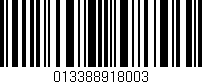 Código de barras (EAN, GTIN, SKU, ISBN): '013388918003'