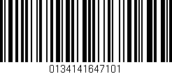 Código de barras (EAN, GTIN, SKU, ISBN): '0134141647101'