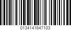 Código de barras (EAN, GTIN, SKU, ISBN): '0134141647103'