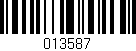 Código de barras (EAN, GTIN, SKU, ISBN): '013587'