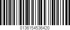 Código de barras (EAN, GTIN, SKU, ISBN): '0136154536420'