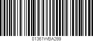Código de barras (EAN, GTIN, SKU, ISBN): '01361WBA289'