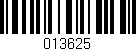 Código de barras (EAN, GTIN, SKU, ISBN): '013625'
