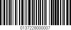 Código de barras (EAN, GTIN, SKU, ISBN): '0137228000007'