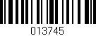 Código de barras (EAN, GTIN, SKU, ISBN): '013745'