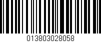 Código de barras (EAN, GTIN, SKU, ISBN): '013803028058'