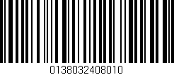 Código de barras (EAN, GTIN, SKU, ISBN): '0138032408010'