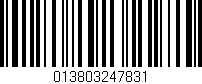 Código de barras (EAN, GTIN, SKU, ISBN): '013803247831'