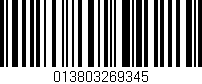 Código de barras (EAN, GTIN, SKU, ISBN): '013803269345'