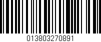 Código de barras (EAN, GTIN, SKU, ISBN): '013803270891'