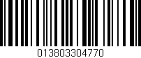 Código de barras (EAN, GTIN, SKU, ISBN): '013803304770'