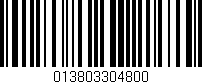 Código de barras (EAN, GTIN, SKU, ISBN): '013803304800'