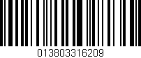Código de barras (EAN, GTIN, SKU, ISBN): '013803316209'
