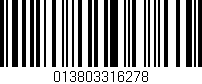 Código de barras (EAN, GTIN, SKU, ISBN): '013803316278'
