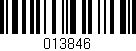 Código de barras (EAN, GTIN, SKU, ISBN): '013846'