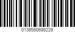 Código de barras (EAN, GTIN, SKU, ISBN): '0138560698228'